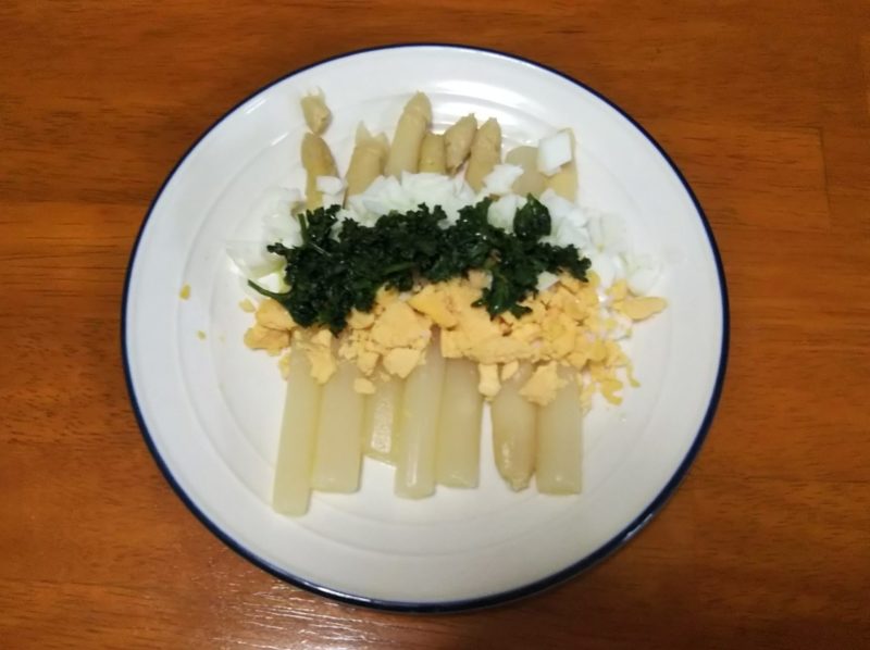 ホワイトアスパラガスのフラマンド風